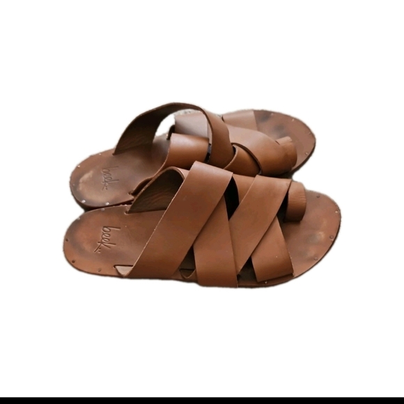 Beek Womens Brown Weaver Toe Loop Handcrafted Leather Comfort Sandal 10 - Picture 5 of 15